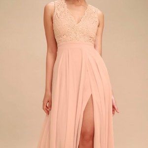 Lulus blush pink maxi dress size S
